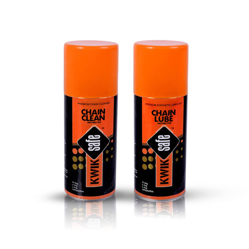 KWIK SAFE Combo of Chain Cleaner 150 ML & Chain LUBE 150 ML Premium Synthetic for Motorcycle