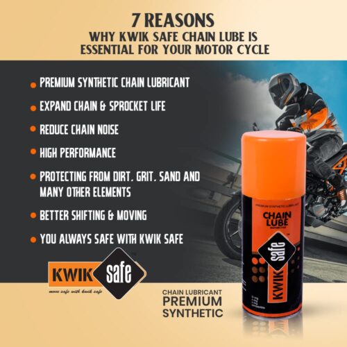 KWIK SAFE Chain Lube 150 ml _  Premium Synthetic for Motorcycle - Image 2