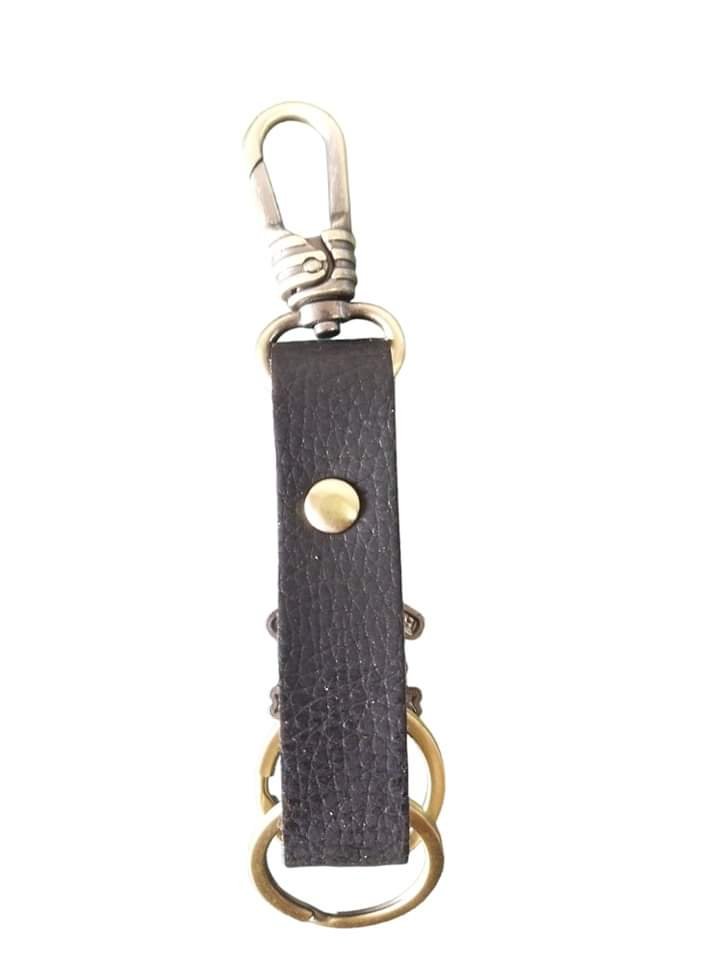 Royal Enfield leather keychain