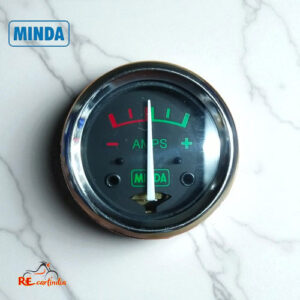 AMMETER 8AMP BLACK DIAL