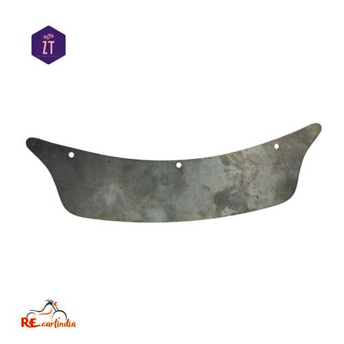 FRONT MUDGUARD NUMBER PLATE WITH BRASS FITTINGS (NO-PAINT)- METAL - Image 5