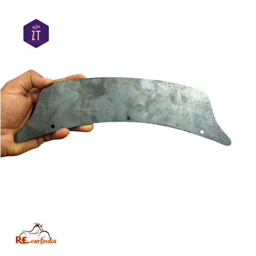 FRONT MUDGUARD NUMBER PLATE WITH BRASS FITTINGS (NO-PAINT)- METAL - Image 6