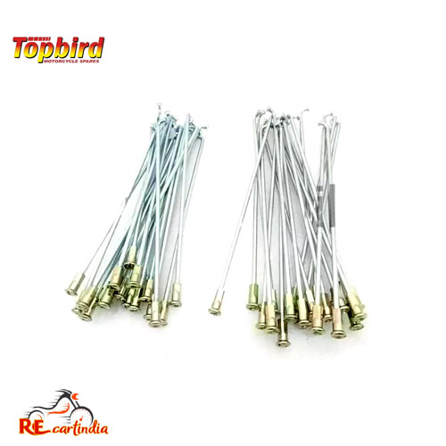 ROYAL ENFIELD CYCLE HUB FRONT & REAR WHEEL SPOKES AND NIPPLES KIT 80 NOS - Image 2